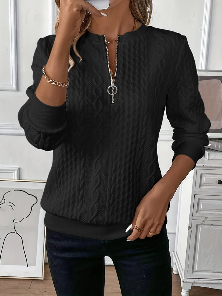 Emy | Sweater with Zipper - Ciara & Fiona