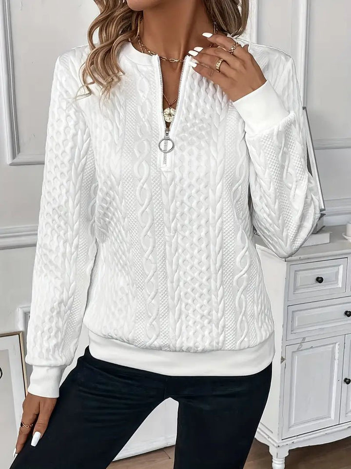 Emy | Sweater with Zipper - Ciara & Fiona