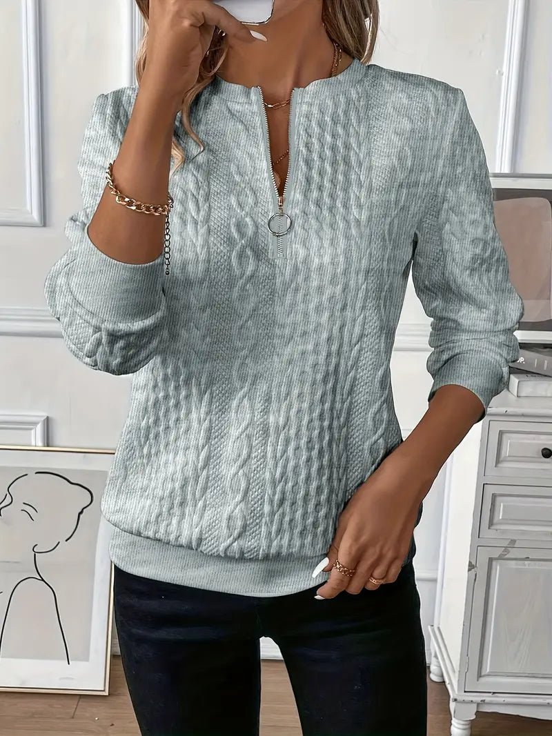 Emy | Sweater with Zipper - Ciara & Fiona