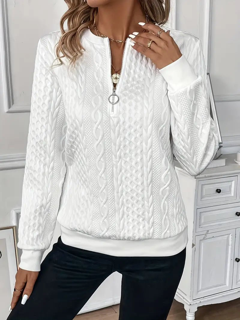 Emy | Sweater with Zipper - Ciara & Fiona