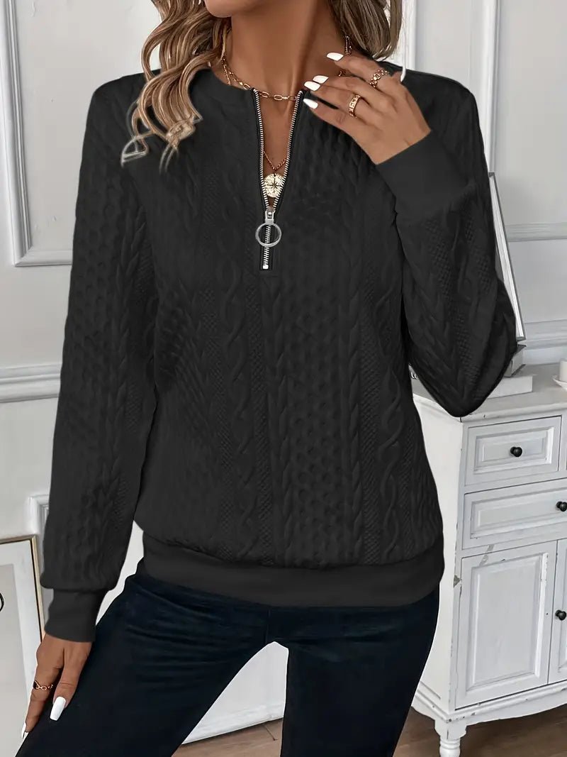 Emy | Sweater with Zipper - Ciara & Fiona