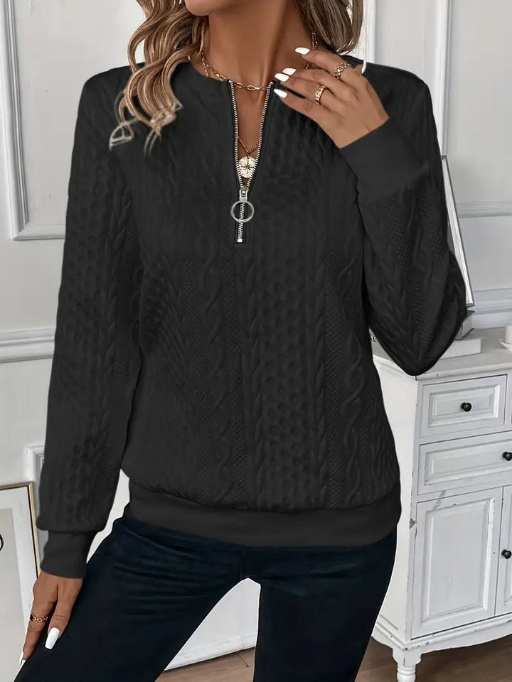 Emy | Sweater with Zipper - Ciara & Fiona