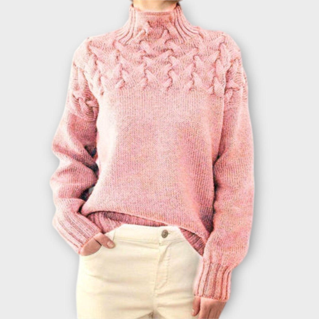 Eva - Women's Chunky Cable Knit Sweater - Ciara & Fiona