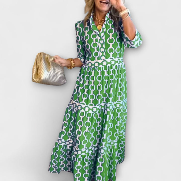 EVONNE | Flowy Midi Dress with Elegant Detail - Ciara & Fiona