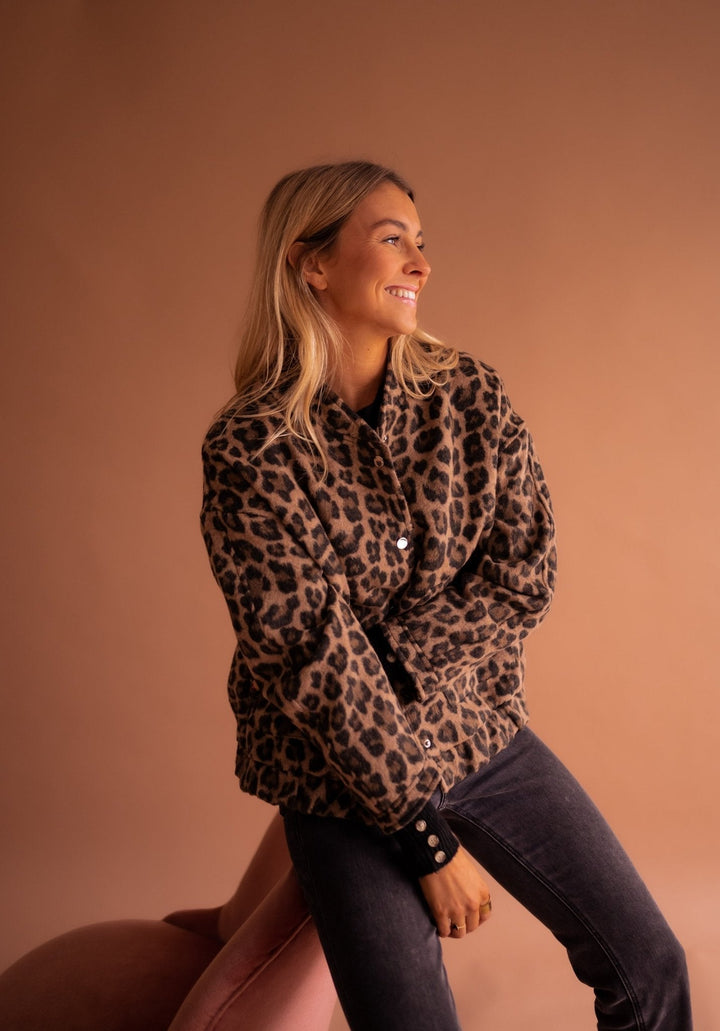 FATIMA | Women’s Leopard Print Jacket - Ciara & Fiona