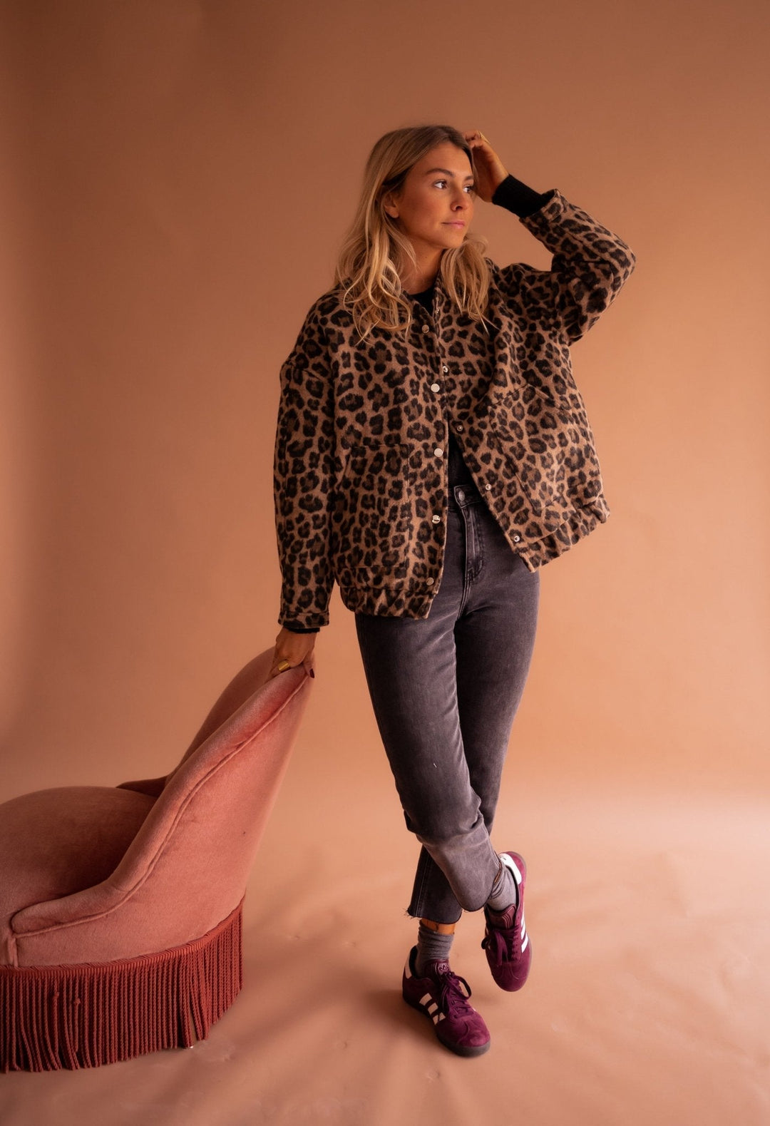 FATIMA | Women’s Leopard Print Jacket - Ciara & Fiona