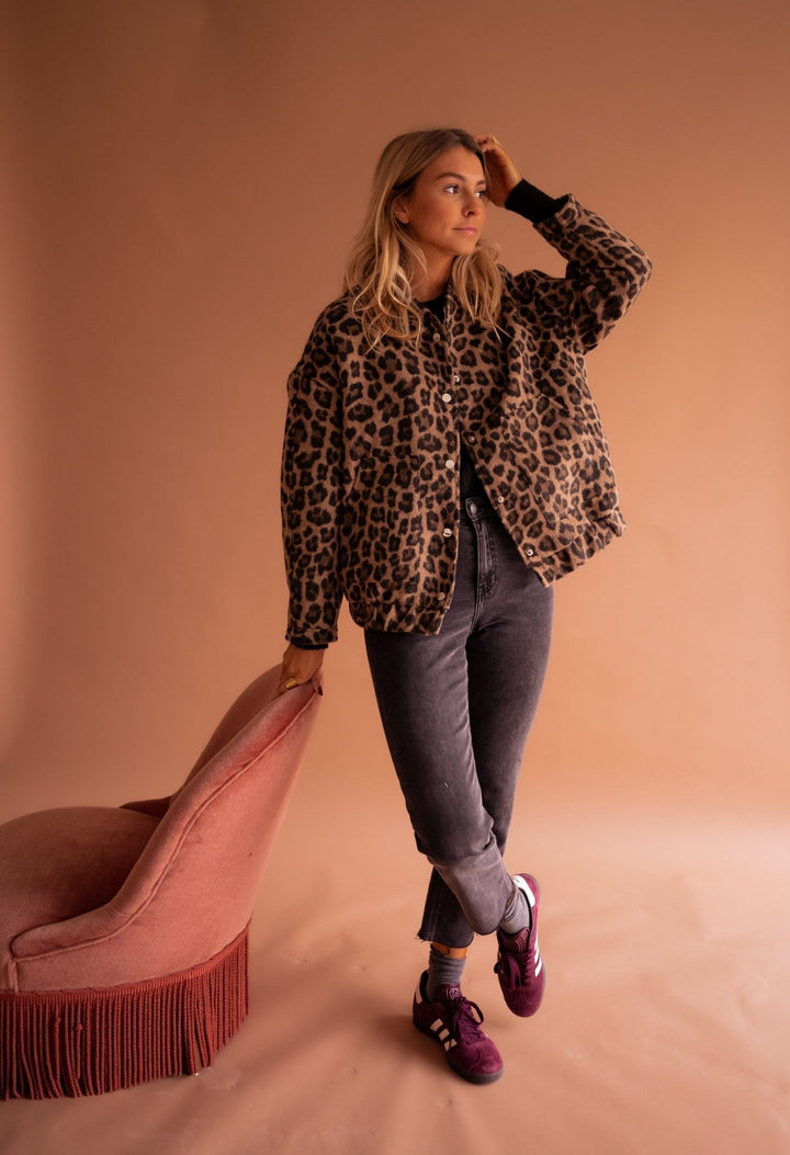 FATIMA | Women’s Leopard Print Jacket - Ciara & Fiona