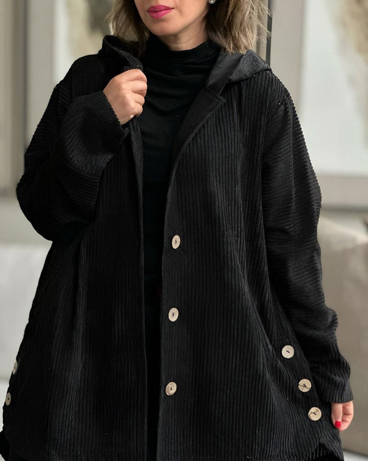 Floryn | Cozy Corduroy Hooded Jacket - Ciara & Fiona