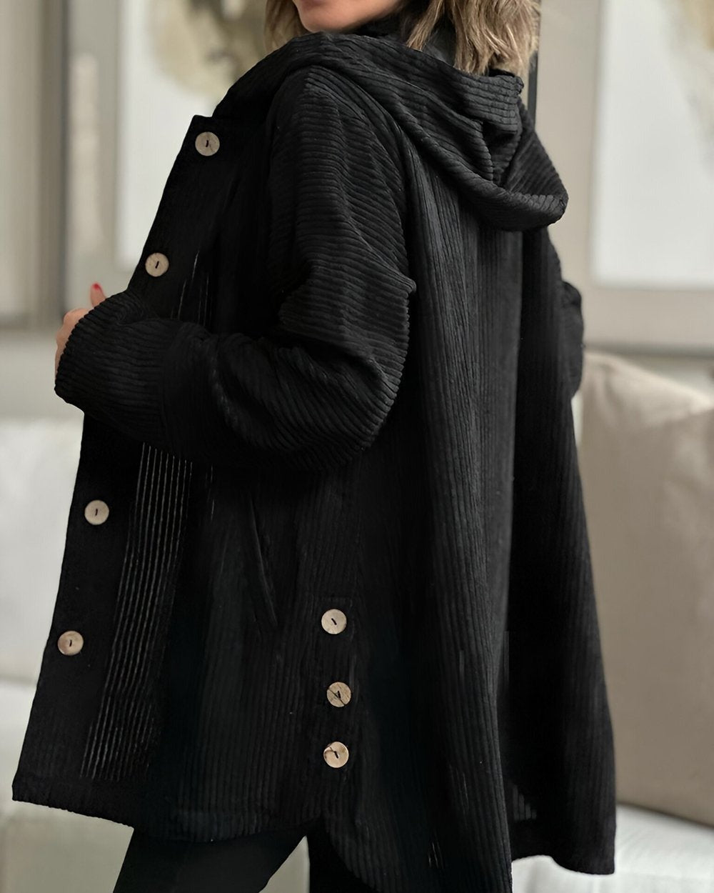 Floryn | Cozy Corduroy Hooded Jacket - Ciara & Fiona