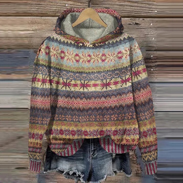 Gaby | Ethnic retro hoodie - Ciara & Fiona