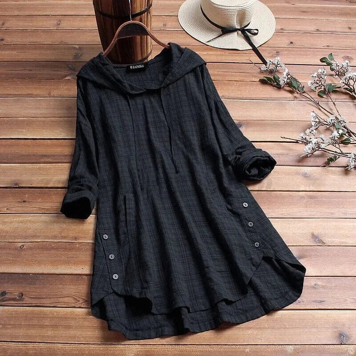 Ghisele | Linen Tunic Hoodie - Ciara & Fiona