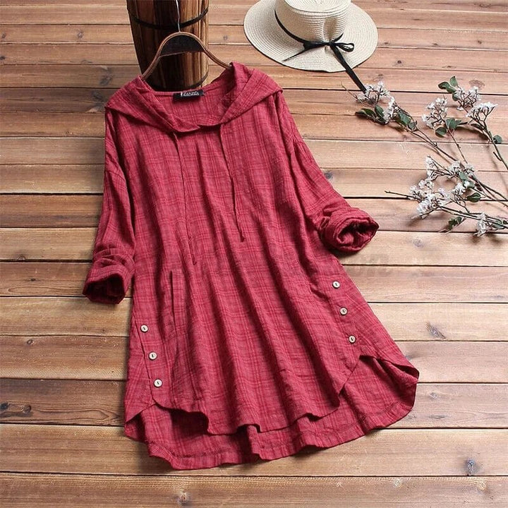 Ghisele | Linen Tunic Hoodie - Ciara & Fiona
