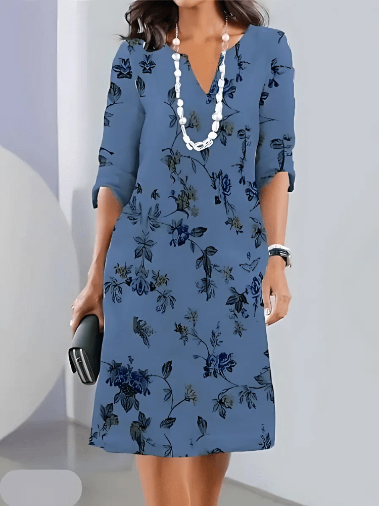Gwynne | Floral Print Double Tunic Dress - Ciara & Fiona