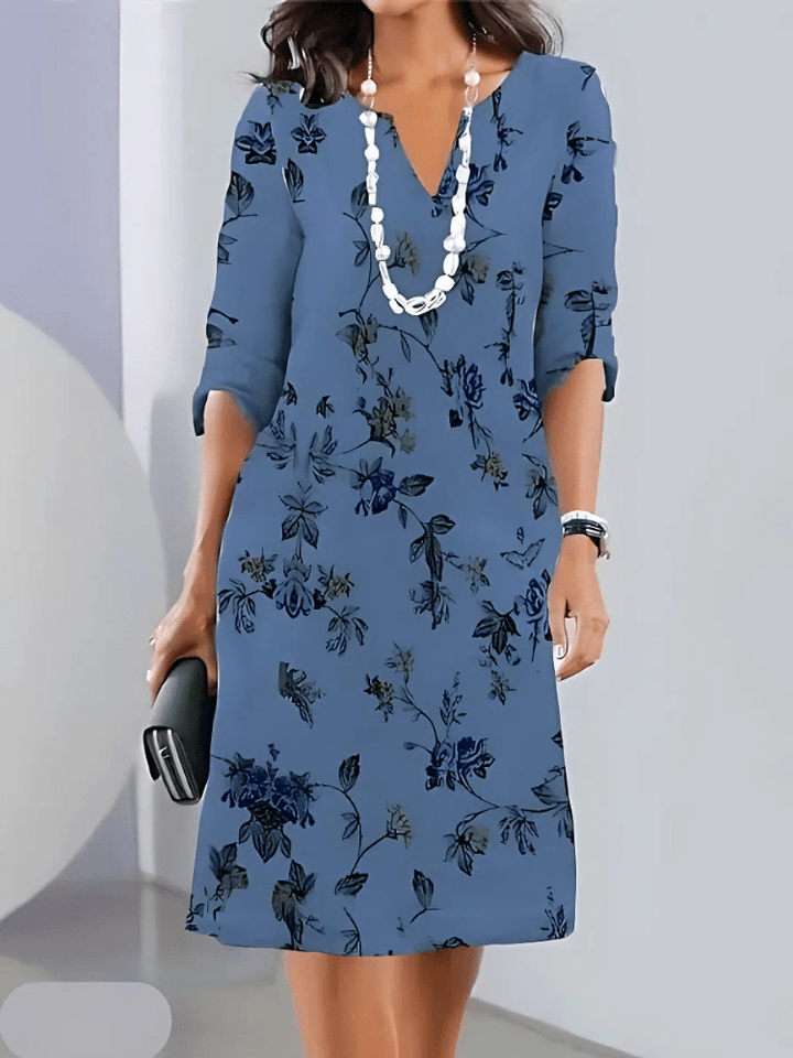 Gwynne | Floral Print Double Tunic Dress - Ciara & Fiona