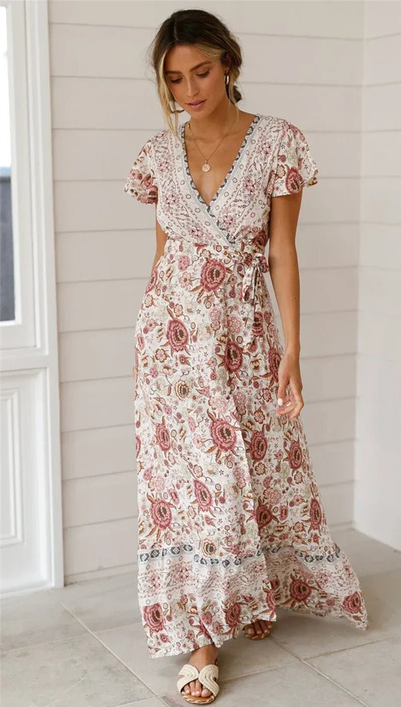 Haydee | Boho Wrap Maxi Dress - Ciara & Fiona