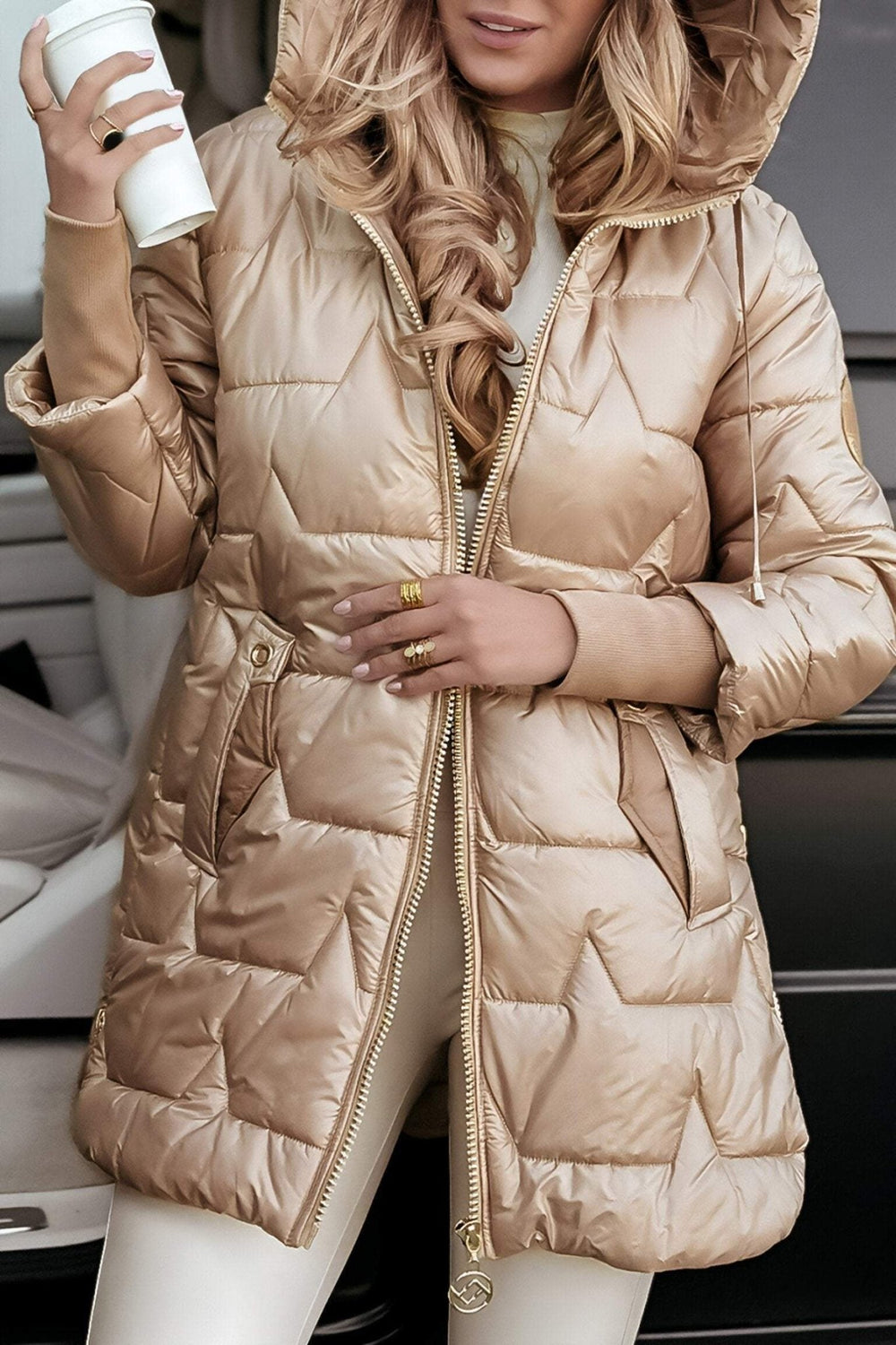 Jenna | Warm Hooded Casual Jacket - Ciara & Fiona