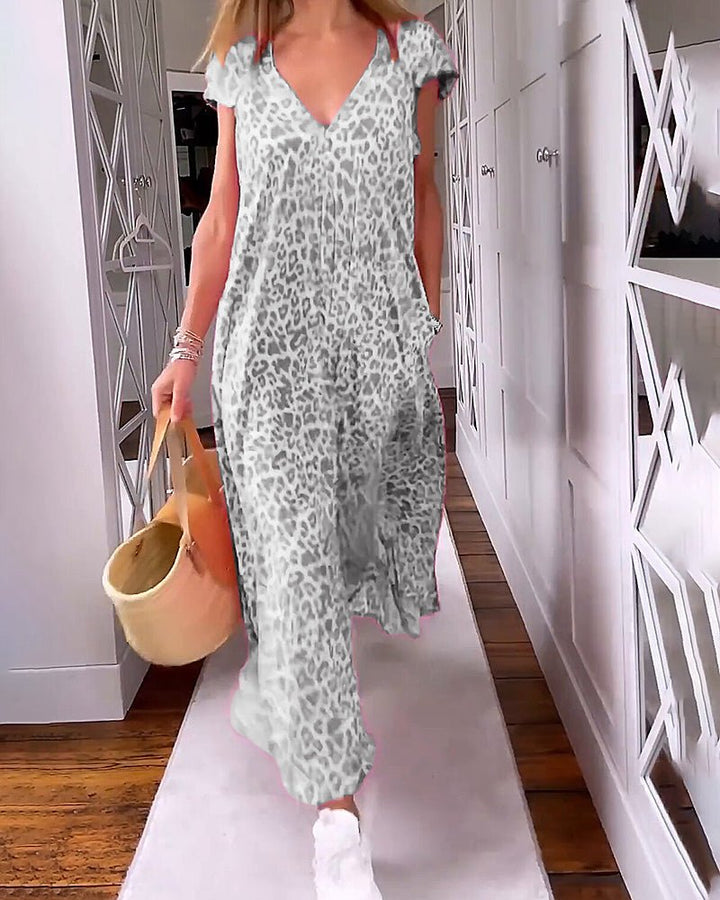 Jianna | Long Printed Dress - Ciara & Fiona