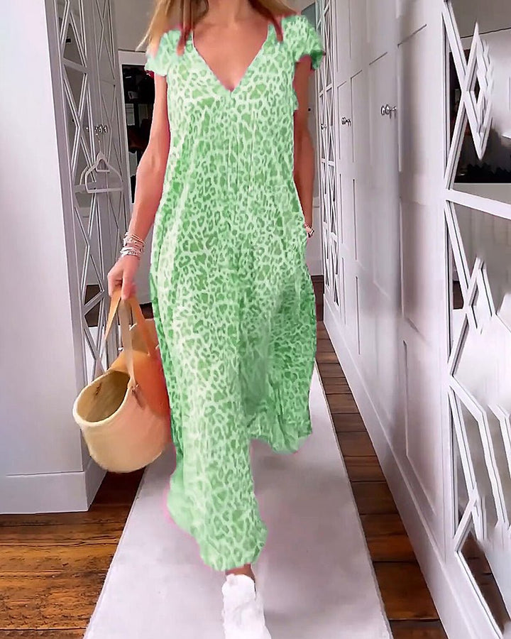 Jianna | Long Printed Dress - Ciara & Fiona