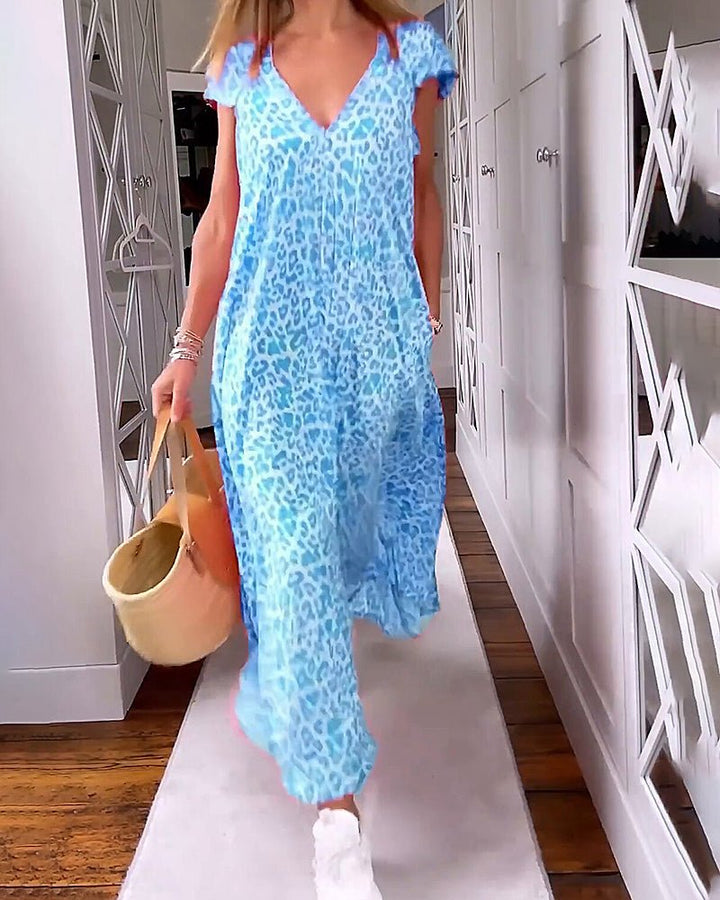 Jianna | Long Printed Dress - Ciara & Fiona