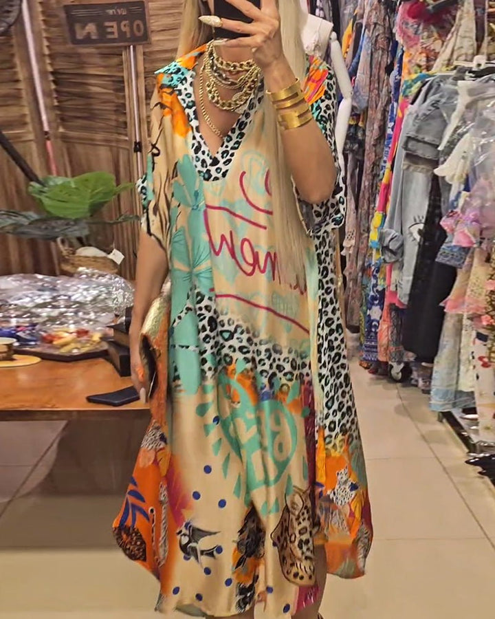 Joelle | Casual V - neck Dress - Ciara & Fiona