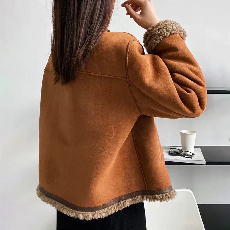 Jolene | Shearling Button Jacket - Ciara & Fiona