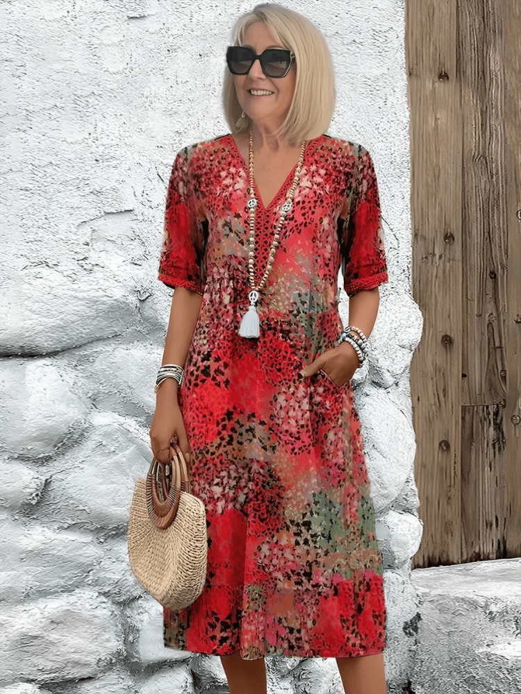 Journi | Vibrant Mid Length Dress - Ciara & Fiona