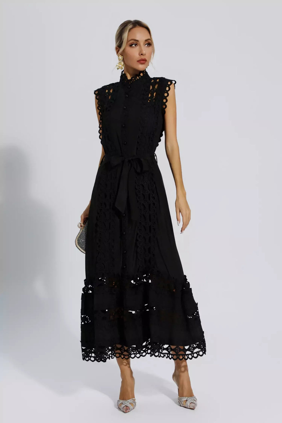 Julianna | Sleeveless Hollow Maxi Dress - Ciara & Fiona