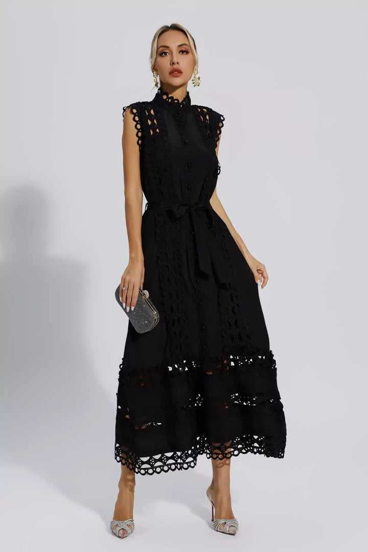 Julianna | Sleeveless Hollow Maxi Dress - Ciara & Fiona