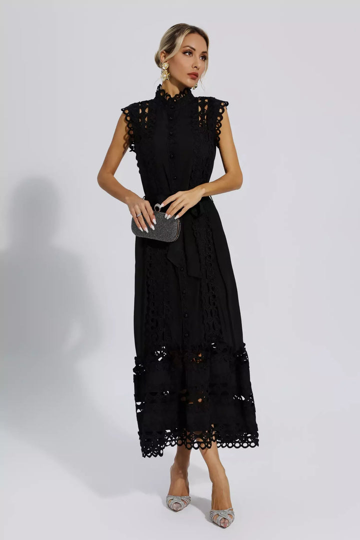 Julianna | Sleeveless Hollow Maxi Dress - Ciara & Fiona