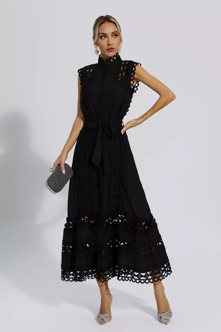 Julianna | Sleeveless Hollow Maxi Dress - Ciara & Fiona