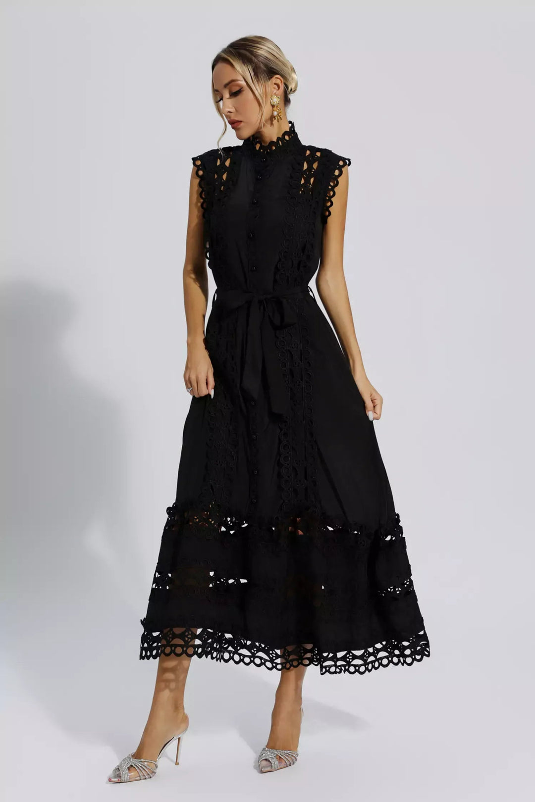 Julianna | Sleeveless Hollow Maxi Dress - Ciara & Fiona