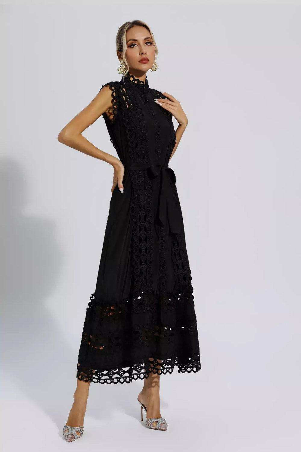 Julianna | Sleeveless Hollow Maxi Dress - Ciara & Fiona