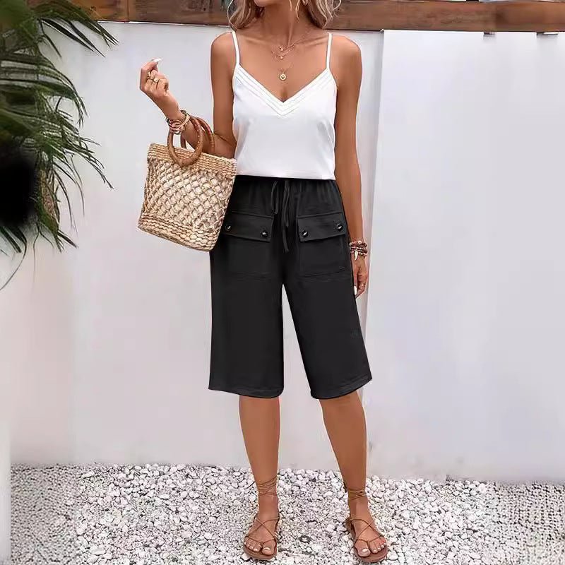 Laurens | Cotton And Linen Plain Casual Pants - Ciara & Fiona