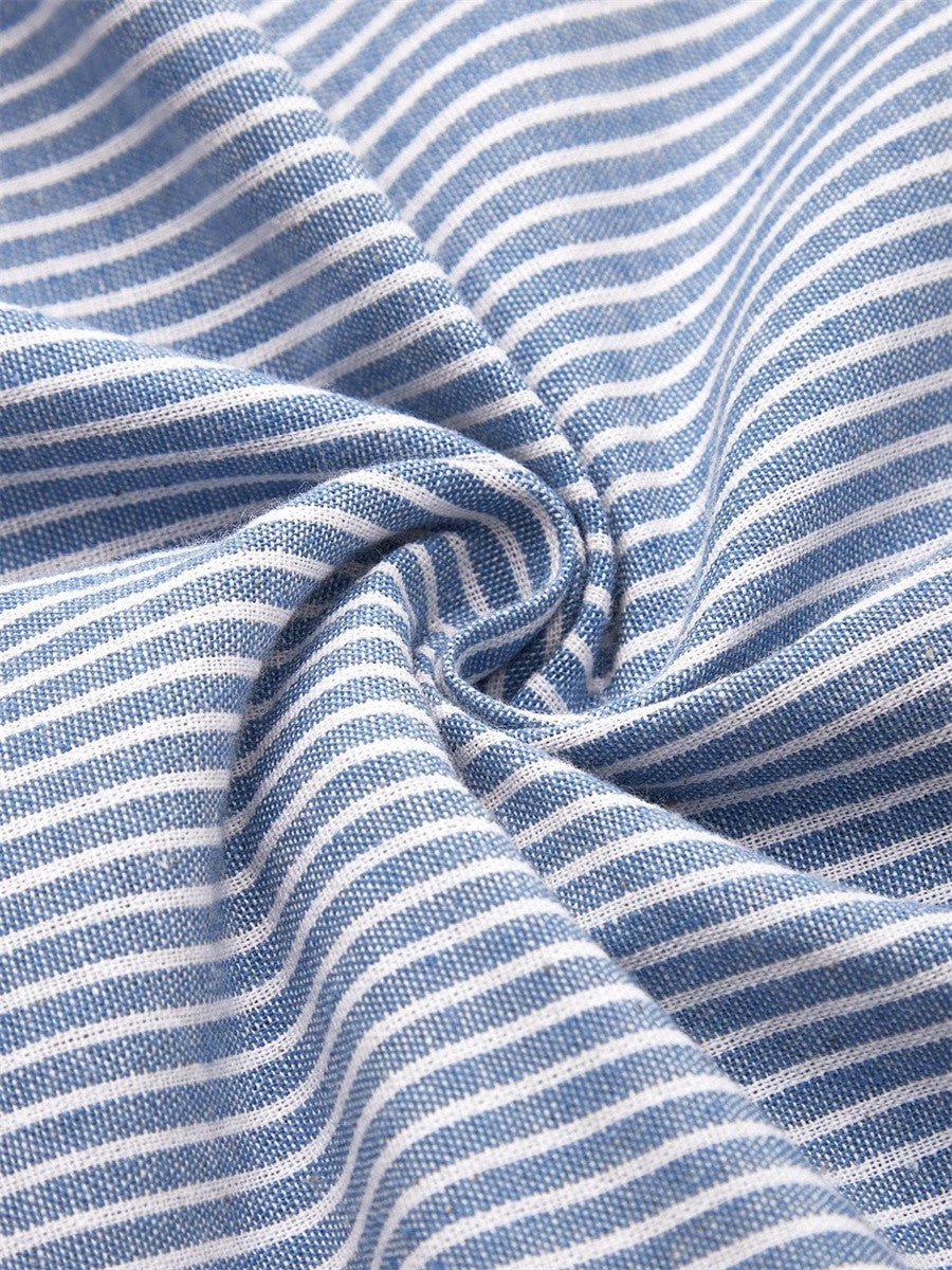 Lenna | Striped Cotton Midi Dress - Ciara & Fiona