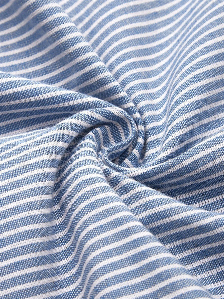 Lenna | Striped Cotton Midi Dress - Ciara & Fiona