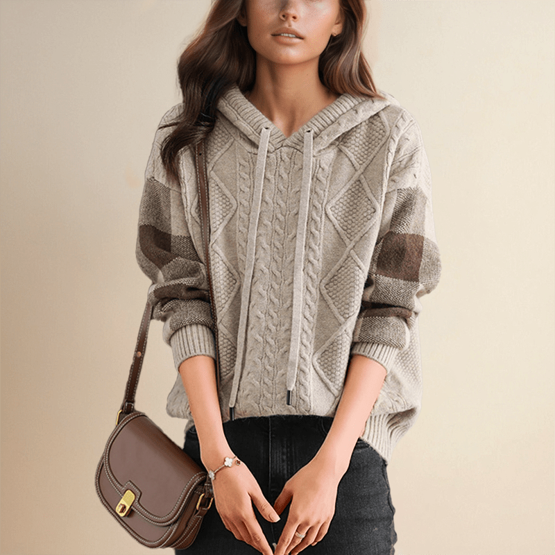LEONIE | JACQUARD HOODED SWEATER - Ciara & Fiona