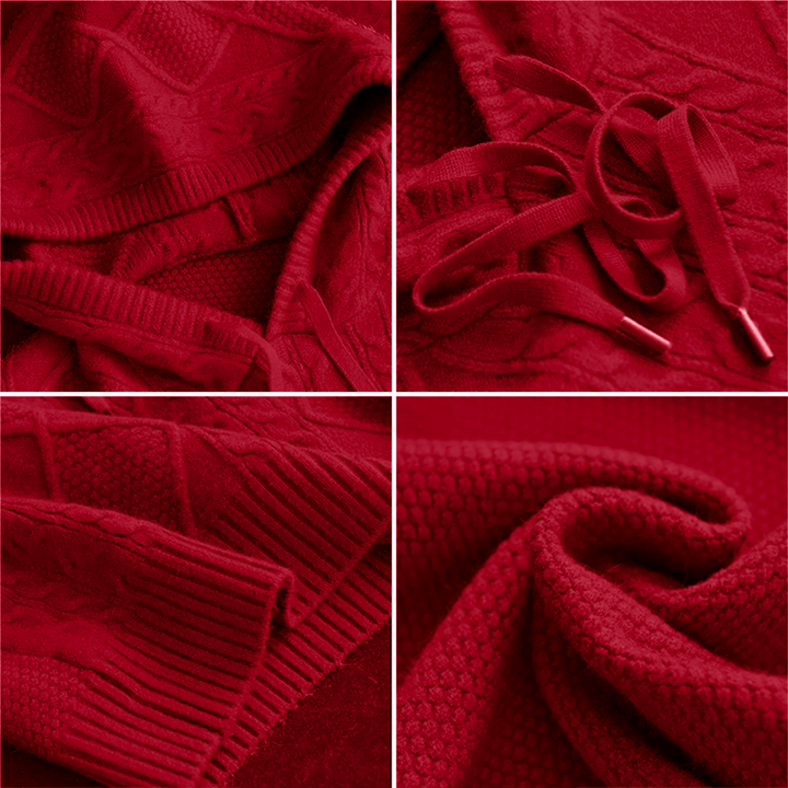 LEONIE | JACQUARD HOODED SWEATER - Ciara & Fiona