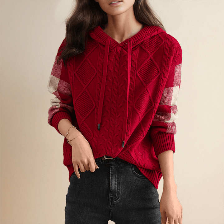 LEONIE | JACQUARD HOODED SWEATER - Ciara & Fiona