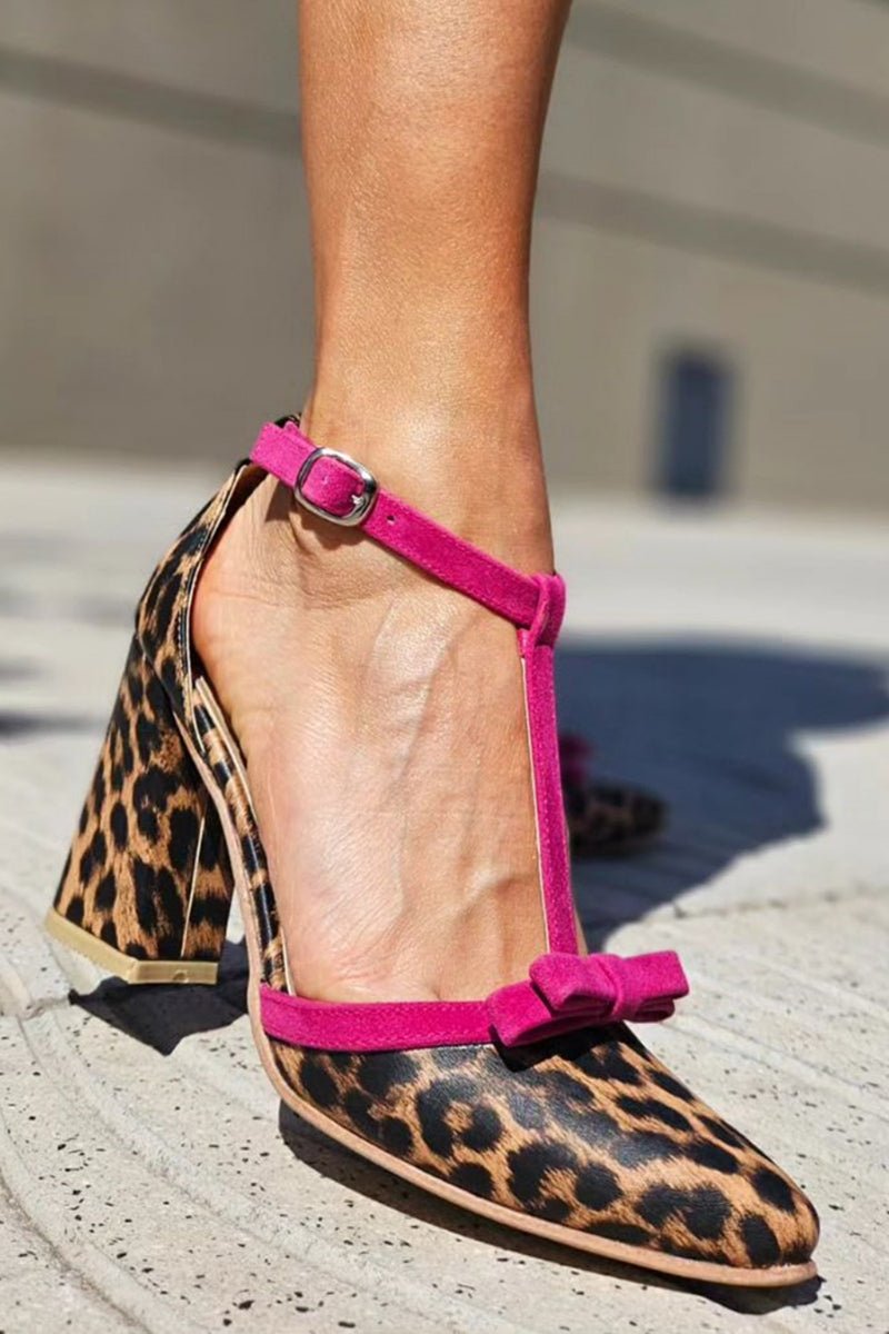 Leontina | Green Leopard Print Sandals with Colour Accent - Ciara & Fiona