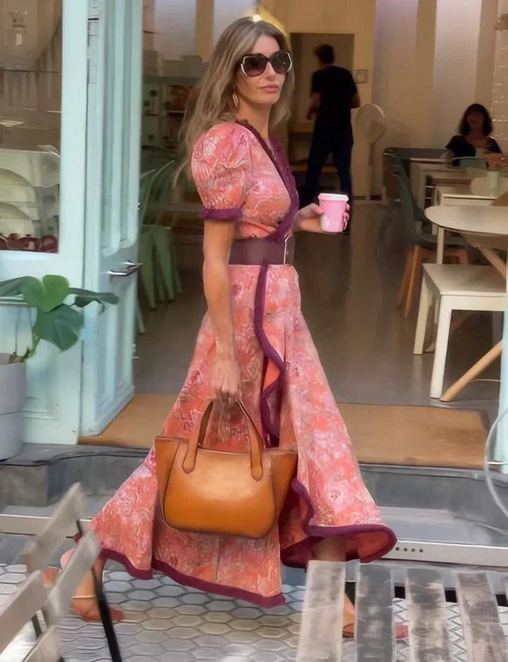 Liana | Summer Pink Maxi Dress - Ciara & Fiona