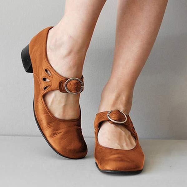 Lori | Classic leather sandals with heel - Ciara & Fiona