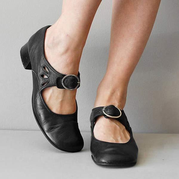 Lori | Classic leather sandals with heel - Ciara & Fiona