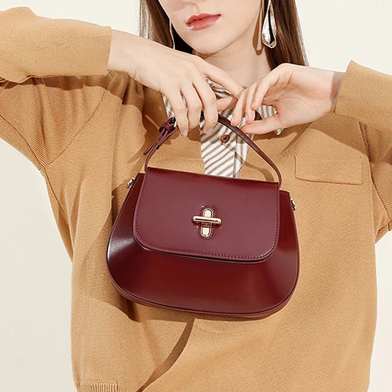 Luxurious Leather Saddle Crossbody Bag – Women's Fashion - Ciara & Fiona