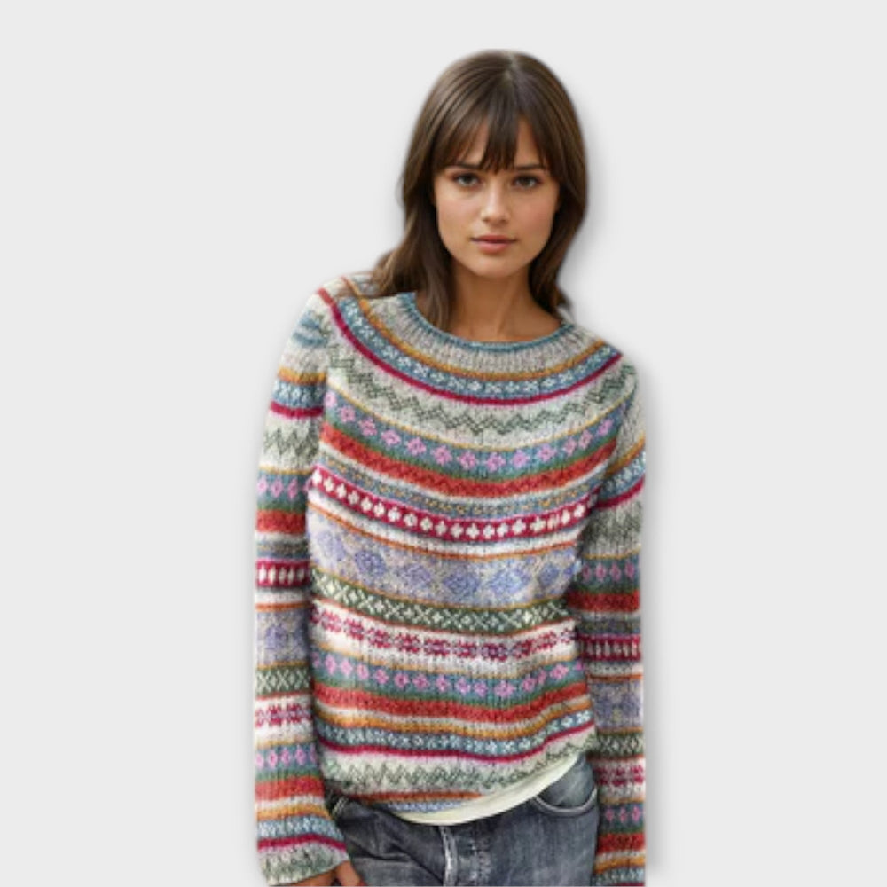 Manonin - Relaxed & Comfortable Striped Sweater - Ciara & Fiona