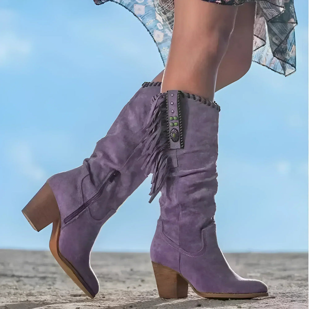 Marceline | Genuine Leather Cowboy Boots - Ciara & Fiona