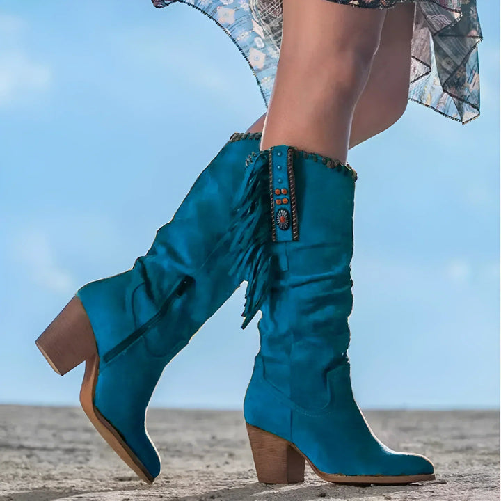 Marceline | Genuine Leather Cowboy Boots - Ciara & Fiona