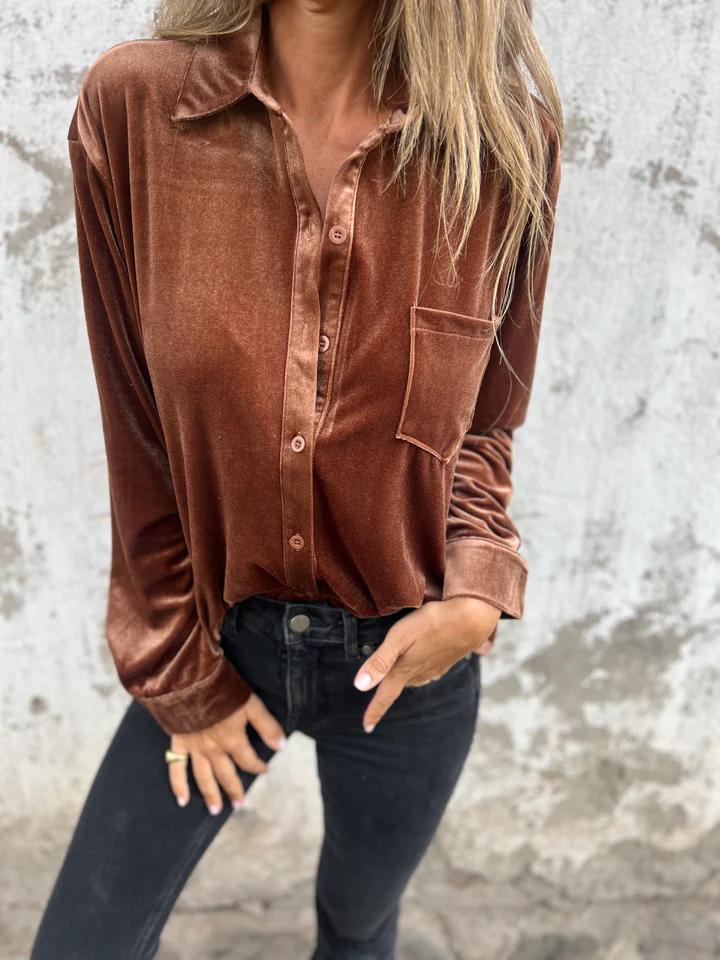 Marianne | Velvet Blouse - Ciara & Fiona