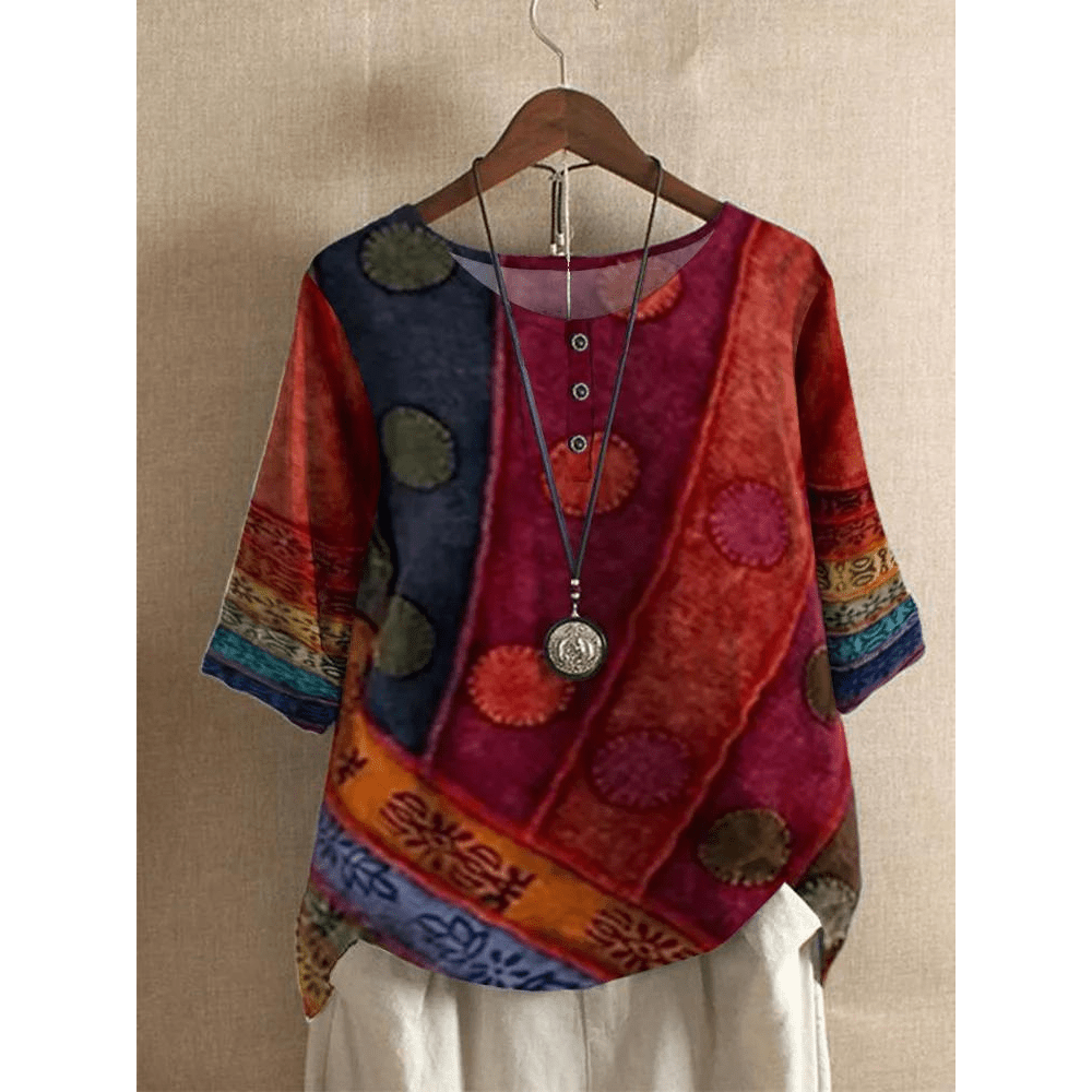 MARISTELLE | Artistic Patchwork Top - Ciara & Fiona