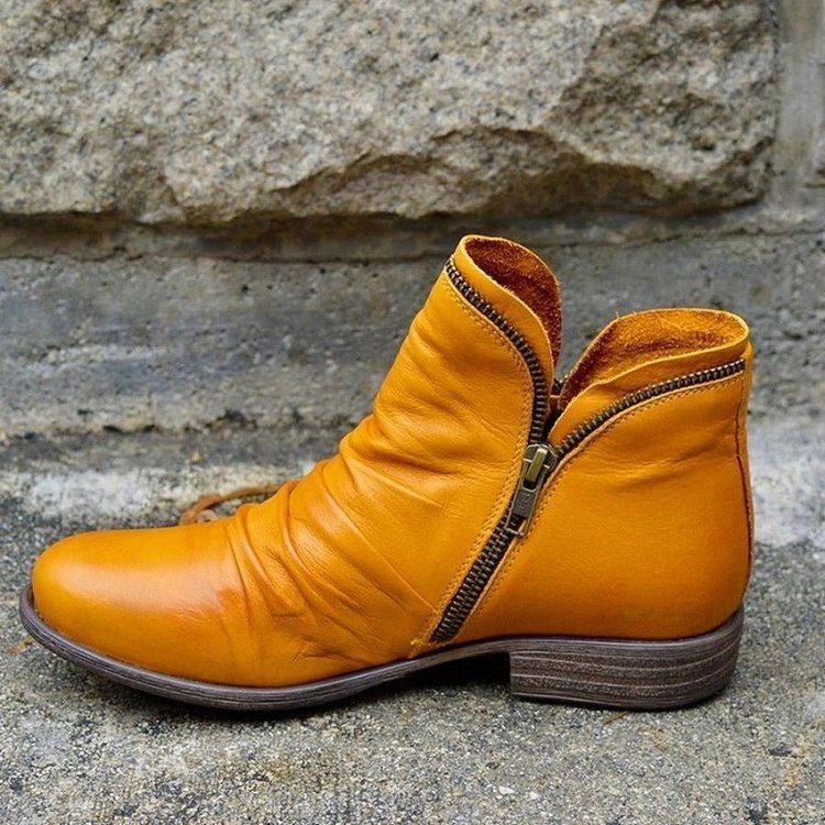 Marjorie | Stylish Zipper Ankle Boots - Ciara & Fiona