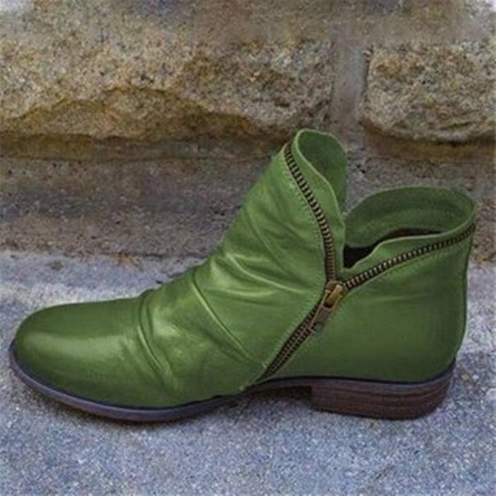 Marjorie | Stylish Zipper Ankle Boots - Ciara & Fiona